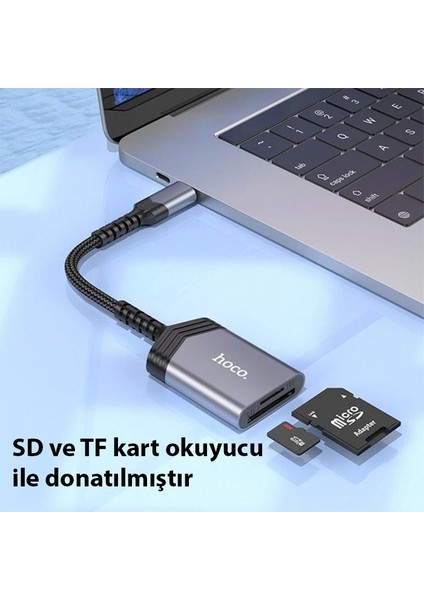 Hoco UA25 2-In-1 Type-C Kart OKUYUCU-(1903) - HBPAV5114-8113 fiyatları