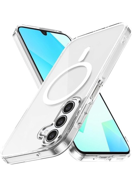 Samsung Galaxy A26 Kılıf Magsafe Kablosuz Şarj Destekli Şeffaf Silikon Kapak