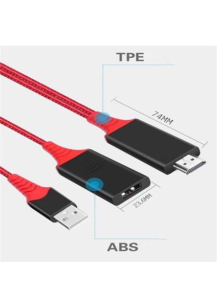 1080P HDMI 2 In1 Cast Telefondan Tv Wireless Dönüştürücü ADAPTÖR-(1903) - HBPAV9573-6752 modelleri
