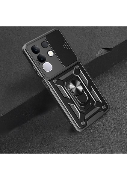 Vivo Y29 4G Kılıf Magnetik Standlı Kamera Korumalı Zore Sürgülü Vega Kapak fırsatları