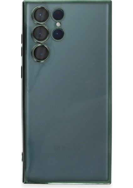 Samsung Galaxy S22 Ultra Kılıf Lensli Silikon - Yeşil - HBPAV8970-1221 fiyatları