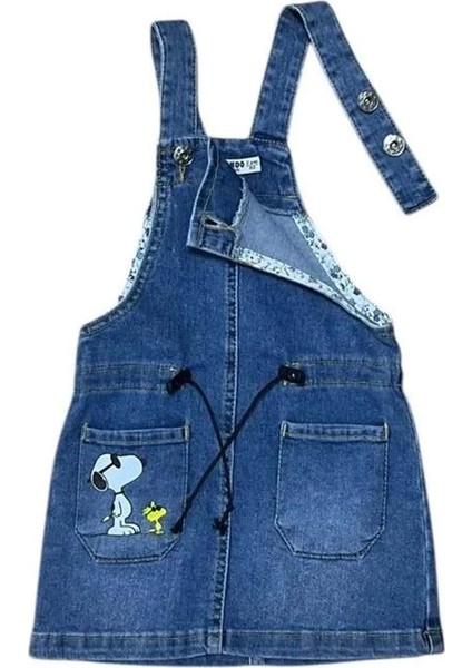 Snoopy Baskılı Kot Jile Mavi