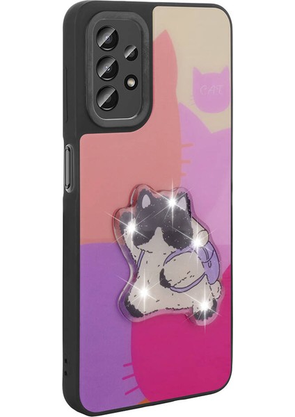 Galaxy A13 4g Kılıf Parlayan Kabartmalı Ikonik Figürlü Tknc Amas Silikon Kapak-Siyah modelleri