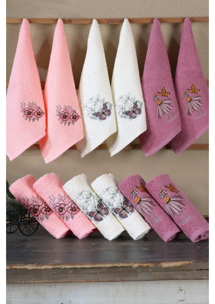 Yumuşak Pamuklu Mutfak ve Yüz Havlusu Seti, 6'lı, Şık ve Kullanışlı Tasarım