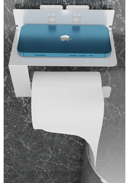 Beyaz Metal Güçlü Yapışkanlı Tuvalet ve Wc Kağıtlık MT92B fırsatları