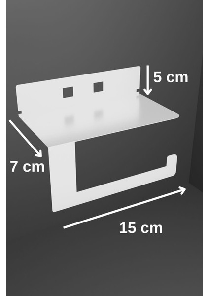 Beyaz Metal Güçlü Yapışkanlı Tuvalet ve Wc Kağıtlık MT92B