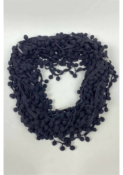 Siyah Ponpon Şerit 10 Metre, Partiler ve Dekorasyonlar Için Şık ve Eğlenceli Seçenek