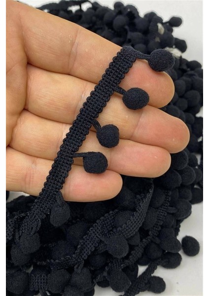 Siyah Ponpon Şerit 10 Metre, Partiler ve Dekorasyonlar Için Şık ve Eğlenceli Seçenek indirimleri