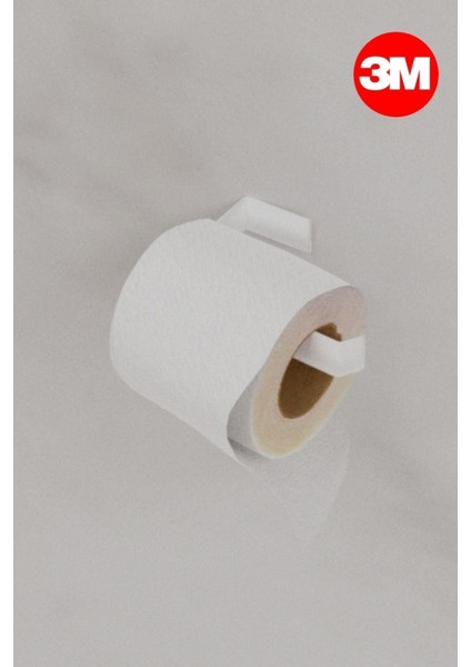 Beyaz Metal Yapışkanlı Tuvalet Kağıtlık Tutucu, Pratik ve Şık Tasarım fırsatları