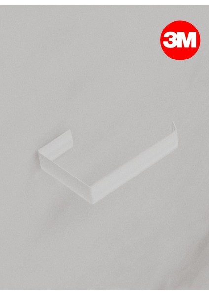 Beyaz Metal Yapışkanlı Tuvalet Kağıtlık Tutucu, Pratik ve Şık Tasarım