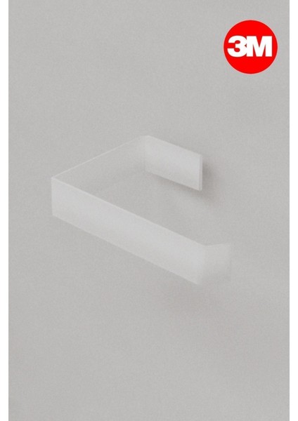 Beyaz Metal Yapışkanlı Tuvalet Kağıtlık Tutucu, Pratik ve Şık Tasarım