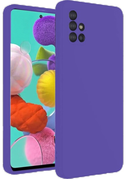 Samsung Galaxy A31 Kılıf Nano Içi Kadife Silikon - Mor - TOA4905-8248