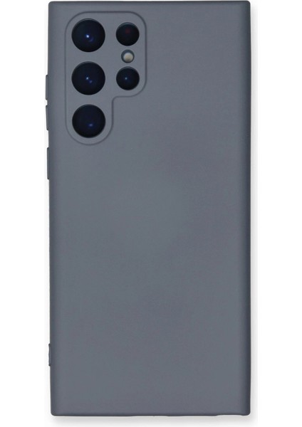 Samsung Galaxy S22 Ultra Kılıf Nano Içi Kadife Silikon - Gri - TOA1978-6887