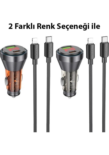 Hoco NZ12B Unimpeded PD48W USB + Type-C Araç Çakmaklı Hızlı Şarj Aleti + Type- - TOA5835-4744 indirimleri