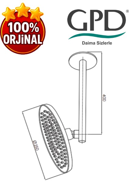 ADS14 Ankastre Duş Başlığı (Ø250) fiyatları