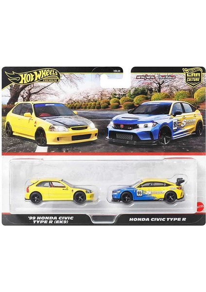 Premium Car Culture 2'li Set 99 Honda Civic Type R ve Honda Civic Type R (1/64)