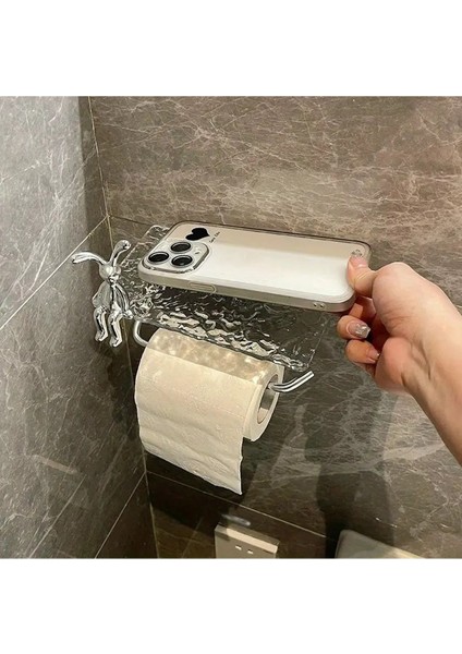 Kırık Cam Desenli Şeffaf Tuvalet Kağıtlığı, 17X10 Cm, Şık ve Dekoratif Tasarım modelleri