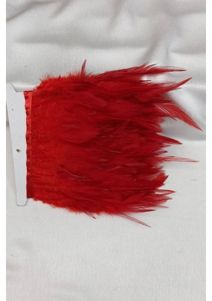 Kırmızı Horoz Tüy Dekoratif Şerit Aksesuar, Parti ve Dekorasyon Malzemeleri