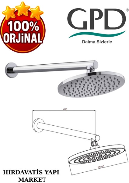 ADS07 Ankastre Duş Başlığı (Ø200) modelleri