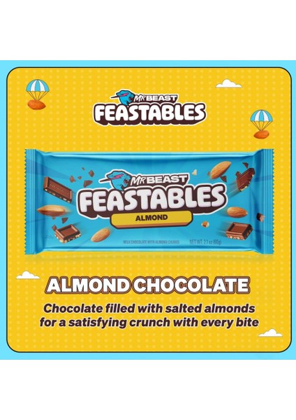 Feastables Almond 60 G – Bütün Badem Parçacıklı Sütlü Çikolata fiyatları