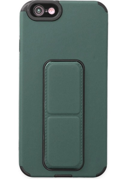 iPhone 6 Kılıf Mega Standlı Silikon - Yeşil - TOA2229-6101