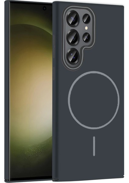 Samsung Galaxy S24 Ultra Broş Magsafe Kapak - Füme - TOA7436-5052
