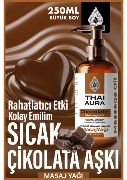 250ML Yenilebilir Çikolatalı Masaj Yağı: Doğal Afrodizyak Etkisiyle Thai Masajı Hisset