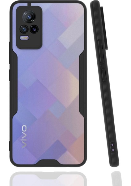 Vivo V21E Kılıf Platin Silikon - Siyah - TOA9797-7339
