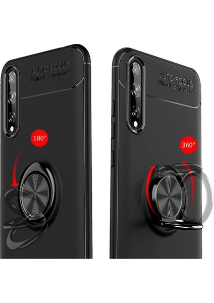 Huawei P Smart S Kılıf Range Yüzüklü Silikon - Siyah - TOA4149-6287 modelleri