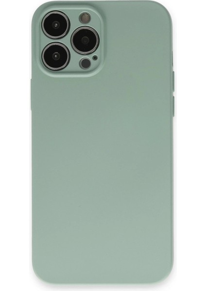 iPhone 13 Pro Kılıf Nano Içi Kadife Silikon - Su Yeşili - TOA2590-5072
