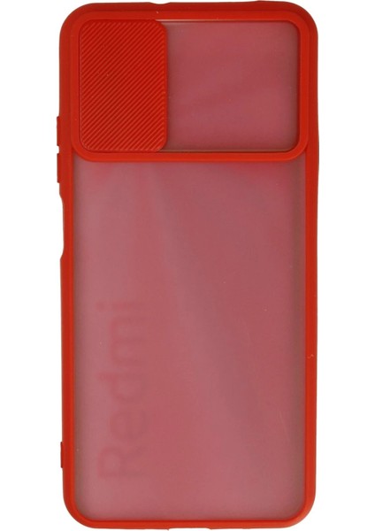 Xiaomi Redmi 9t Kılıf Palm Buzlu Kamera Sürgülü Silikon - Kırmızı - TOA3663-7332 modelleri