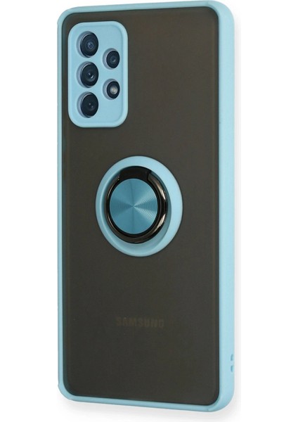 Samsung Galaxy A72 Kılıf Montreal Yüzüklü Silikon Kapak - Buz Mavi - TOA5173-2454 fiyatları