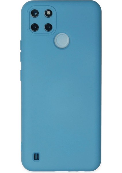 Realme C25Y Kılıf Nano Içi Kadife Silikon - Mavi - TOA6599-8360