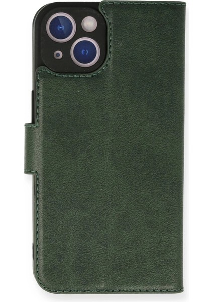 iPhone 14 Kılıf Trend S Plus Kapaklı Kılıf - Yeşil - TOA6126-1893