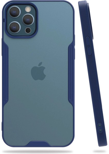 iPhone 12 Pro Max Kılıf Platin Silikon - Lacivert - TOA3805-2534