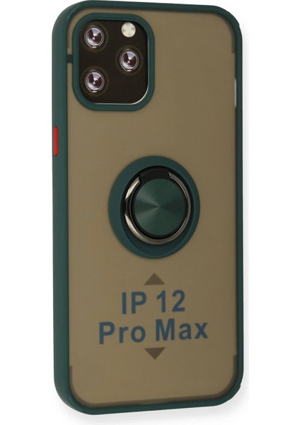 iPhone 12 Pro Kılıf Montreal Yüzüklü Silikon Kapak - Yeşil - TOA3290-2218 fiyatları