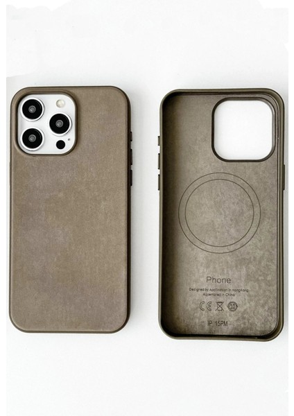 iPhone 15 Pro Max Kılıf Karen Magsafe Kapak - Kahverengi - TOA2120-5683 modelleri