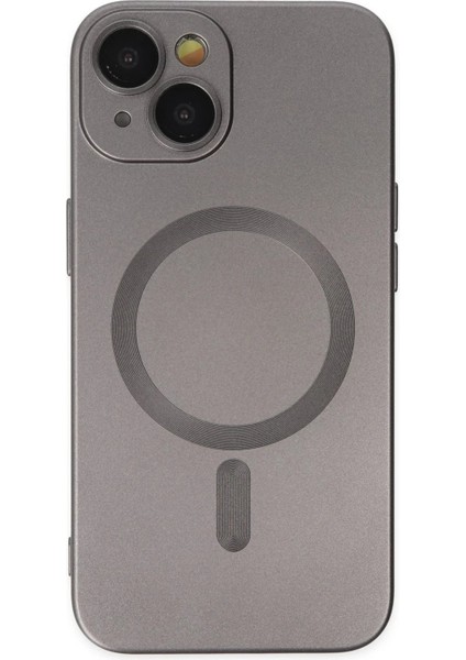 iPhone 14 Plus Kılıf Moshi Lens Magneticsafe Silikon - Füme - TOA6776-5898