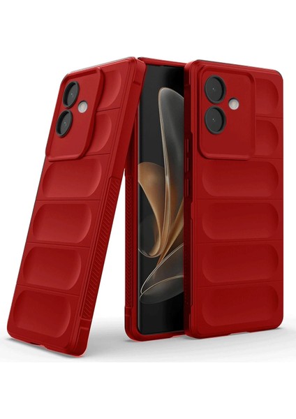 Oppo A3 Kılıf Optimum Silikon - Kırmızı - TOA4328-2271