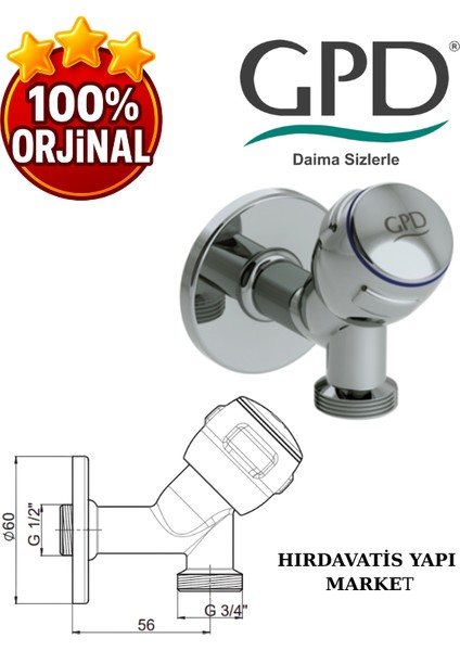 CMS30-2 Çamaşır Musluk (Rakorsuz) modelleri