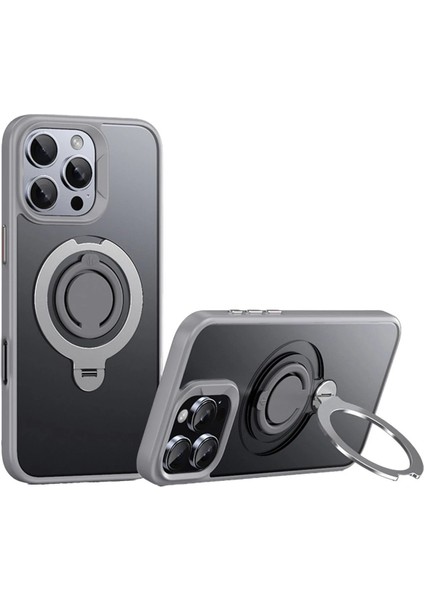 iPhone 16 Pro Avatar 360 Dönen Magsafe Kapak - Titan Gri - TOA6703-7484