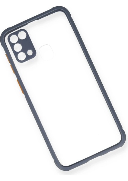 Samsung Galaxy M31 Kılıf Miami Şeffaf Silikon - Gri Arbkd modelleri