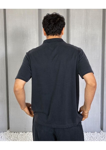 Erkek Polo Yaka Fermuarlı Tişört | Rahat Kalıp Kısa Kollu Yazlık Model fırsatları