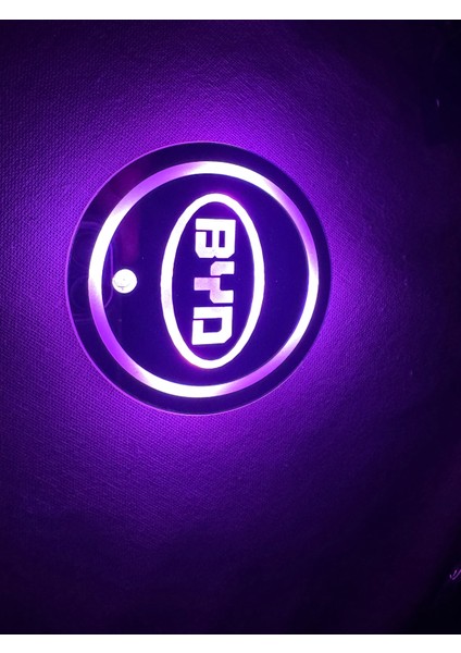 LED Bardaklık Altlığı Byd Ile Uyumlu Bardaklık 2'li Set