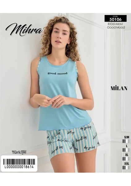 Milan Kumaş Kısa Şortlu Kadın Pijama Takımı