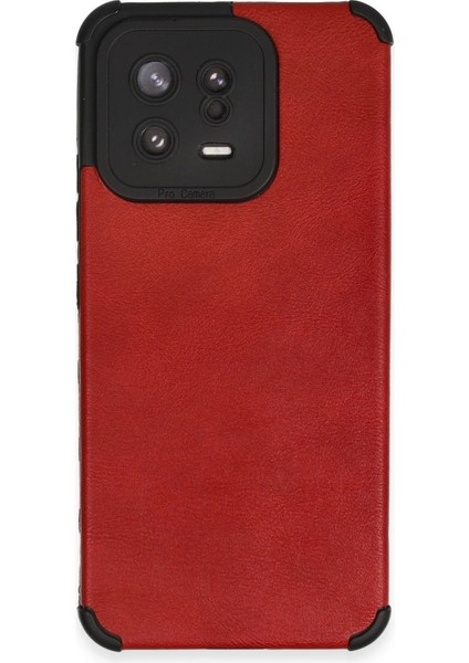 Xiaomi Mi 13 Kılıf Loop Deri Silikon - Kırmızı Arbkd