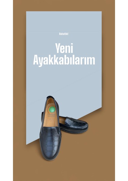 Kadın Topuk Dikenine Özel Ortopedik Düz Deri Taban Anne Ayakkabısı