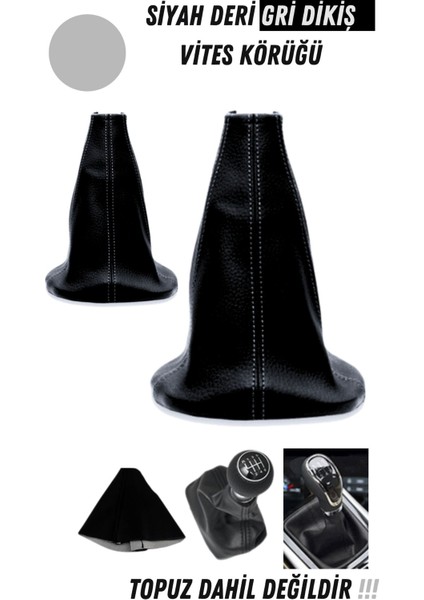 Skoda Yeti Uyumlu Dikişli Siyah Deri Oto Direksiyon Kılıfı ve Vites Körüğü 2'li Set modelleri