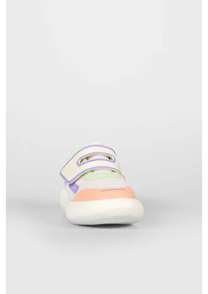 Melodic 346.P25Y.161-1104 Işıklı Phlon Hafif Taban Cırtlı Çocuk Spor Ayakkabı Beyaz Pudra modelleri