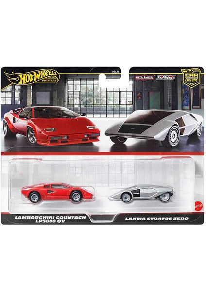 Premium Car Culture 2'li Set Lamborghini Countach LP5000 Qv & Lancia Stratos Zero (1/64)